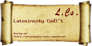 Latosinszky Csát névjegykártya